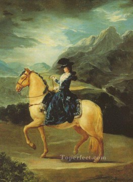 Francisco goya Painting - María Teresa de Vallabriga a caballo retrato Francisco Goya